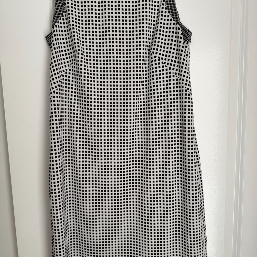 Elegant Black and White Checkered Dress